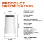Proyector de Videojuegos Inalámbrico 2 en 1 Consola Portátil Inteligente X30 Max Android 1080p 4K - Imagen 2