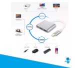 Adaptador Hub USB 3.1 Tipo C a HDMI 4K USB 3.0 y Puerto USB-C Dorado