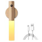 Luz Nocturna Recargable de Madera con Sensor de Movimiento Infrarrojo y Base Magnética - Imagen 7