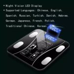 Báscula de Grasa Corporal Inteligente Bluetooth Recargable USB con Pantalla LCD y Vidrio Templado - Imagen 5