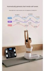 Báscula de Grasa Corporal Inteligente Bluetooth Recargable USB con Pantalla LCD y Vidrio Templado - Imagen 4