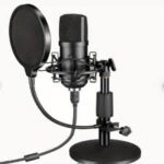 Micrófono USB de Condensador Unidireccional para PC – Función Mute y Activación por Voz