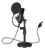 Micrófono USB de Condensador Unidireccional para PC – Función Mute y Activación por Voz - Imagen 2