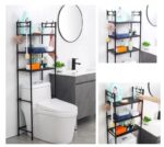 Estante Organizador para Inodoro Metálico de 3 Niveles en Acero Inoxidable Negro TLPB - Imagen 5