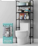 Estante Organizador para Inodoro Metálico de 3 Niveles en Acero Inoxidable Negro TLPB - Imagen 7