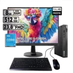 LENOVO THINCENTRE NEO 50Q GEN4 / INTEL CORE I5-13420H / SSD 512GB / RAM  8GB / LED C24 FULL HD / COLOR NEGRO.
