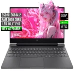 PORTATIL HP VICTUS 16-S1023DX AMD RYZEN 7 8845HS / SSD 512GB NVME /RAM 16GB DDR5 / NVIDIA GEFORCE RTX 4070 8GB /LED 16.1 FHD IPS 144HZ / NEGRO