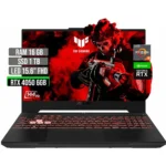 PORATIL ASUS AMD RYZEN 9-7940HS / DISCO SSD 1TB PCIE G4 / RAM 16GB DDR5 (2*8) / NVIDIA GEFORCE RTX 4050 6GB GDDR6 / LED 15.6 FHD 144HZ IPS /BLACK/  FA507XU-MS94