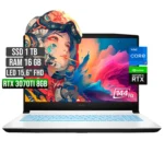 PORTATIL  MSI SWORD 15 A12UGS INTEL CORE I7-12700H / DISCO SSD 1TB / RAM 16GB  DDR4 (8*2)/ GEFORCE RTX 3070TI 8GB GDDR6 / LED 15.6 FHD IPS 144HZ  /BLANCO /
