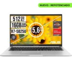 ASUS M1502YA-BQ925/ RYZEN 7-5825U / SSD 512GB PCIEG3/ RAM 8G+8G (ON BD) DDR4/ 15.6 FHD / COOL SILVER