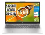 HP 15-FD0158LA INTEL CORE I5-1235 /SSD 512GB NVME M.2 /RAM 8GB DDR4 1X8  /LED 15.6 HD / COLOR PLEADO NATURAL.